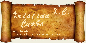 Kristina Cumbo vizit kartica